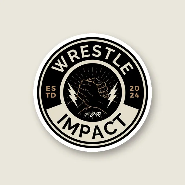 Round Wrestle for Impact logo sticker
