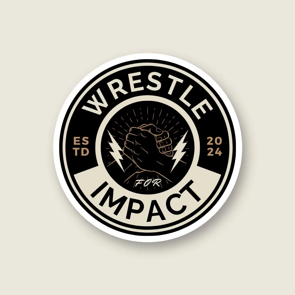 Round Wrestle for Impact logo sticker